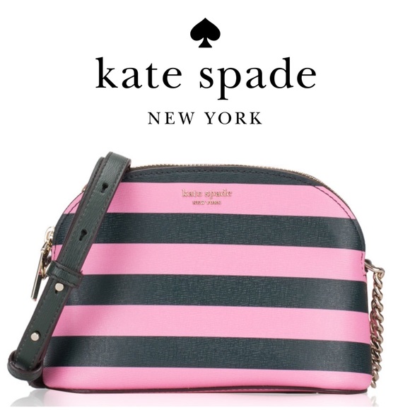 kate spade Handbags - Kate Spade Sylvia stripe small dome crossbody NWT